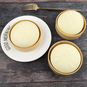 Set di giocattoli antistress morbidi a forma di panino al vapore realistico