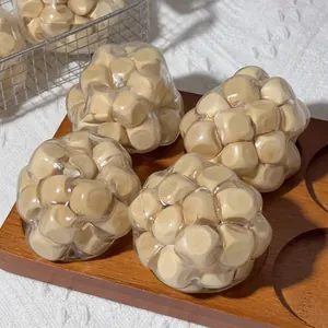 Creative wooden squishy stress relief toy with transparent flexible shell