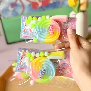 Farbenfrohes Kristall-Lutscher Squishy-Spielzeug zum Stressabbau mit Verpackung