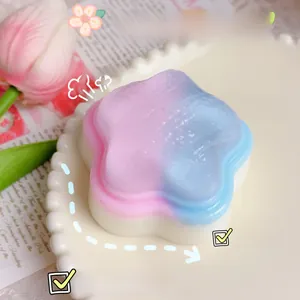 Colorful star-shaped squishy toy for stress relief with a soft gradient texture
