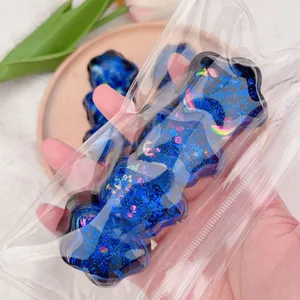 Galaxy Stern Quetschspielzeug Set zum Stressabbau in durchsichtiger Kunststoffverpackung