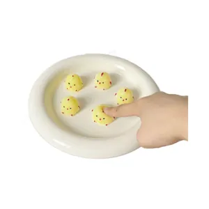 Set van 5 gele kuiken-vormige knijpspeeltjes voor stressverlichting en puur plezier