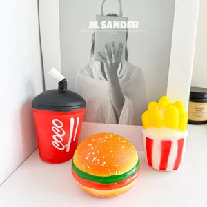Set di giocattoli squishy fast food con hamburger patatine e cola per alleviare stress.