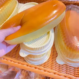 Squishy torta al formaggio a rimbalzo lento, giocattolo profumato per alleviare lo stress