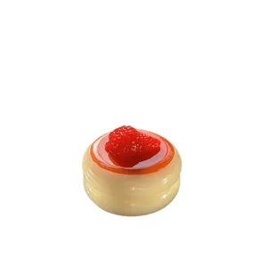Jouet squishy gâteau soufflé réaliste avec fraise pour la relaxation et le stress