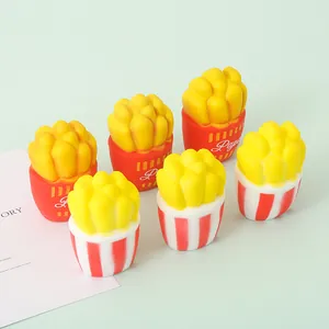 Simulation French Fries Squishy Toy TPR Slow Rebound Stress Relief Toy For Kids Adults Office Vent Squeeze Toy Decompression Artifact
