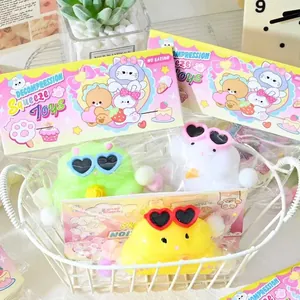 Cute Hamster Squishy Toy TPR Slow Rebound Stress Relief Squeeze Toy For Kids Adults Office Decor Decompression Toy