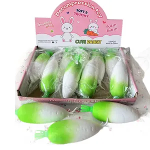 Jouets squishy réalistes en forme de radis blanc pour soulager le stress et se détendre