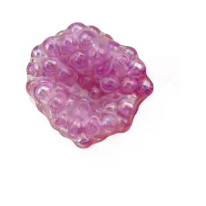 Soft purple bubbly decompression squishy toy with translucent pearl berry texture