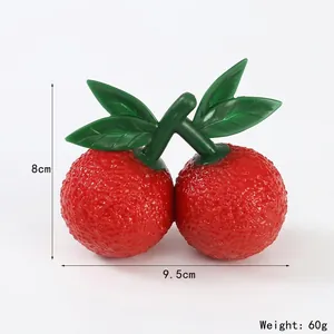 Detailed dimensions of the red bayberry squishy toy showing weight of 60 grams