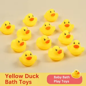 Jouet de Bain en Vinyle Canard Jaune Siffleur pour Enfants Bébé Jouet Aquatique pour Piscine et Salle de Bain