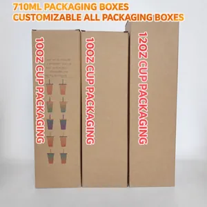 Scatole di imballaggio protettive in kraft per bicchieri da 710 ml in varie dimensioni.