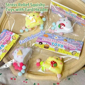 Juguetes antiestrés squishy de recuperación lenta con formas de comida