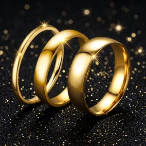 Minimalist Stainless Steel Band Ring For Women High Polished Waterproof Titanium Steel Plain Ring Niche Design Fashion Jewelry Gift
