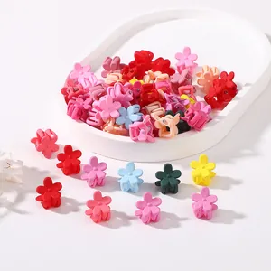 Bunte matte Mini-Blumen-Haarklammern für Mädchen und Kinder als Styling-Zubehör-Accessoires