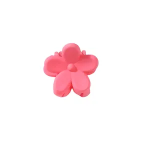 Mini rosa Blumen Haarklammer mit mattem Finish für Kinder und Mädchen Haarschmuck Accessoires