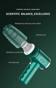 Exploded view of cordless handheld vacuum cleaner showing filter and dust bin