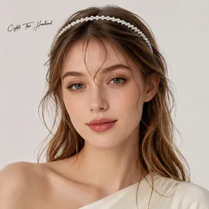 Elegant Rhinestone Headband Silver Alloy Hair Hoop Sparkling Headpiece For Women Wedding Banquet Party Daily Accessories