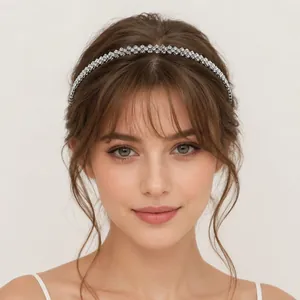 Elegant minimalist rhinestone headband for women perfect for daily wear or special occasions