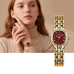 Montre Quartz Femme Élégante Cadran Nacre Bracelet Chaîne En Alliage Étanche Mode Vintage Cadeau
