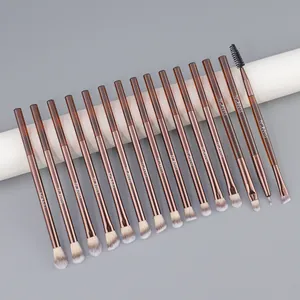 15pcs professional eye makeup brush set for blending and eyeshadow application