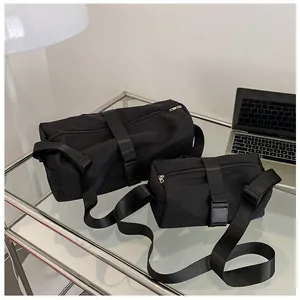 Bolsos bandolera de tela Oxford negros de gran capacidad para viaje y deporte