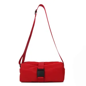Bolso bandolera de tela Oxford roja de gran capacidad para el gimnasio y viajes