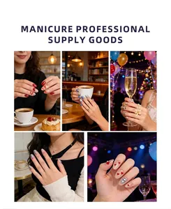 Collage de photos lifestyle montrant divers designs de nail art floral 3D en amande