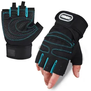 Professionelle Halbfinger-Fitnesshandschuhe mit rutschfester Handfläche und Handgelenkstütze