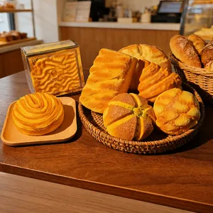 Collection of realistic bread-shaped squishy toys made of slow rebound PU foam for stress relief