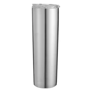 Gobelet mince en acier inoxydable de 20 oz avec couvercle transparent pour sublimation
