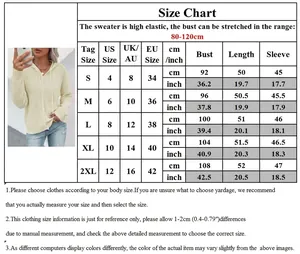 Detaillierte Größentabelle für Damen Strickjacke mit Kapuze und Knöpfen in Cremeweiß