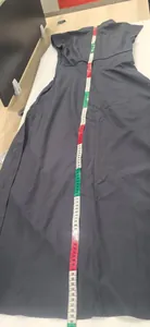 Measurement showing total length of elegant solid color flutter sleeve maxi dress