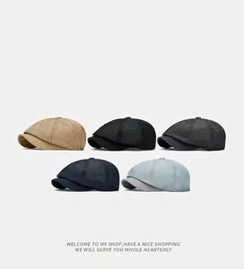 Selection of breathable mesh newsboy beret hats in five classic colors for men