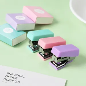 Mini Cucitrice Portatile Plastica Metallo Piccola Cucitrice A Mano Ufficio Scuola Scrivania Cancelleria Macaron Colorata Creativa