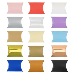 Pillow Gift Box Kraft Paper PVC Transparent Candy Favor Packaging Wedding Party Celebration European Style