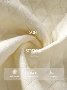 Tissu matelassé crème très doux pour gilet d'automne bébé, texture respirante