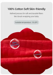 Detailansicht aus weichem 100% gekämmtem Baumwollstoff für Baby-Thermo-Unterwäsche