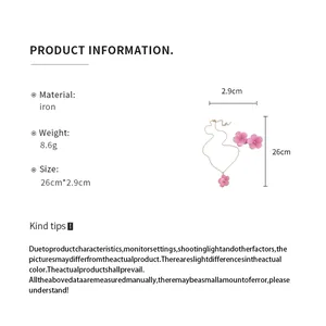 Información detallada del producto y tabla de tallas del conjunto de collar y pendientes