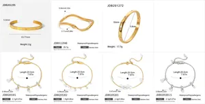 Misure dettagliate dei braccialetti in acciaio inossidabile anallergico con zirconi