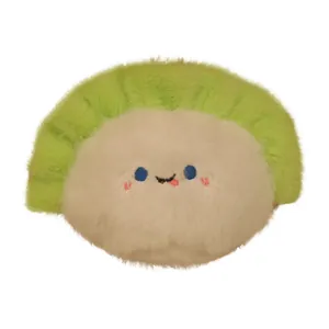 Pendentif en peluche créatif mignon vert et blanc en forme d'aliment