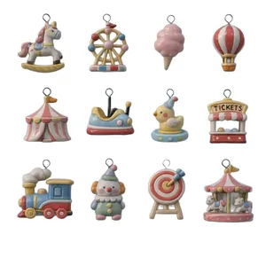 Collection of colorful enamel amusement park charms for creative DIY jewelry making.