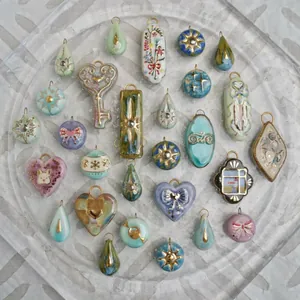 Pendentivi in Smalto Dipinto Artistico Vintage per Donna Rame Galvanizzato Stella Cuore Forma Animale Fai da Te Accessori Gioielli