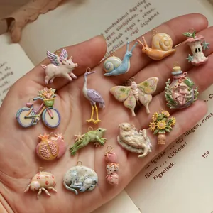 Cartoon Tier Anhänger Süß Niedlich Nische Design Kupfer Künstliche Perle Vielseitig Mode Schmuck Für Damen Teenager Zubehör