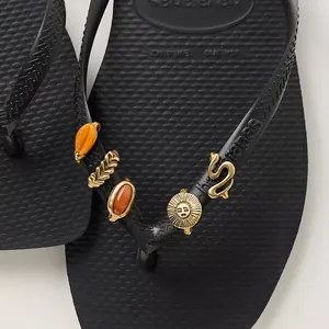 Breloques de Chaussures DIY Pendentifs Pour Femmes Tongs Sandales Accessoires Cuivre Alliage Strass Émail Été Plage Bijoux Breloques