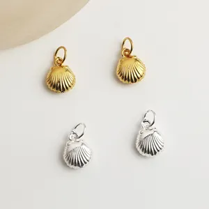 Détail des pendentifs coquillage en argent S990 évidé pour bijoux DIY créatifs