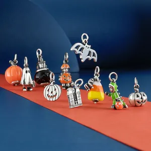 Ensemble de breloques Halloween DIY avec citrouille, fantôme et chauve-souris
