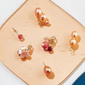 Squisiti ciondoli in perla e perline di cristallo colorate per creazione gioielli DIY moda