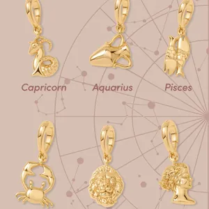 Minimalist Stainless Steel 12 Zodiac Sign Pendant DIY Jewelry 18K Gold Plated Necklace Chain For Women Girls Birthday Gift