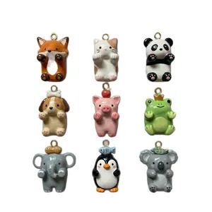 Set di 9 graziosi ciondoli animali in resina per decorazioni di scarpe e accessori fai-da-te